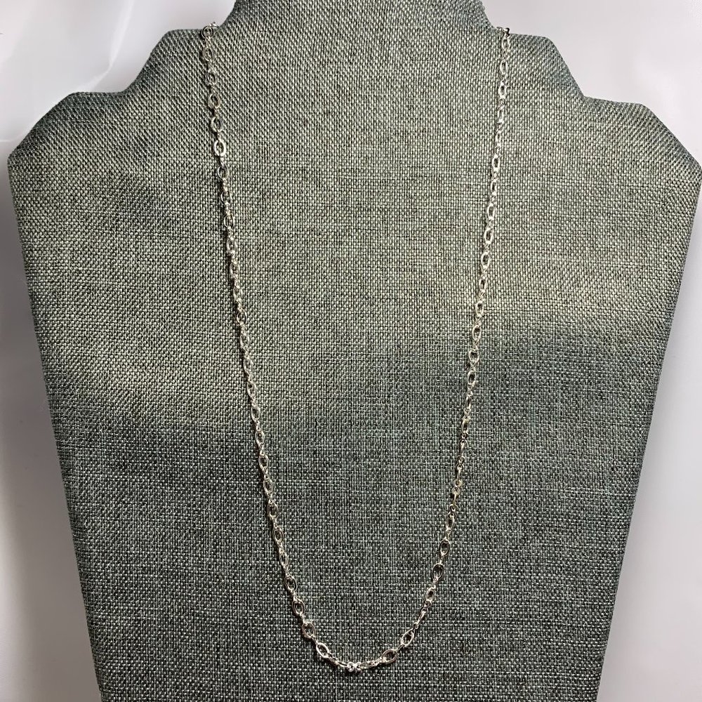 20" Stainless 3mm Mixed Link Chain. (460)
